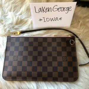 Louis Vuitton neverfull mm pochette damier ebene